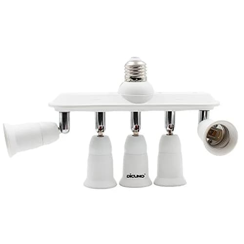 DiCUNO 5-Way E26 Light Socket Splitter Adapter, 5 in 1 Socket Converter with Adjustable Angles | 300W Max, 100-240V thumbnail 8