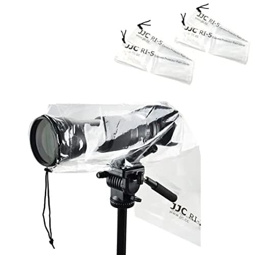 JJC Camera Rain Cover Sleeve for DSLR Lens up to 18" Waterproof 4-Pack | See-Through, Dust & Mud Protection thumbnail 7