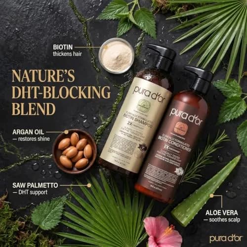 PURA D'OR Biotin Shampoo & Conditioner Set 946ml (32 Fl Oz) | Clinically Formulated for Thicker, Fuller Hair thumbnail 6