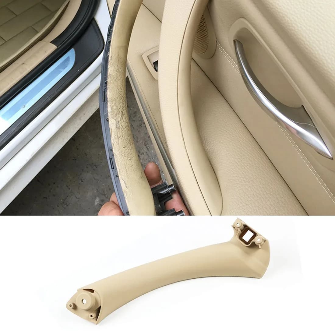 Jaronx Compatible with BMW 3 Series E90/E91 Door Pull Handle | Durable OEM Replacement for Right Side (68g, Brushed Finish) — Right / Pull Handle