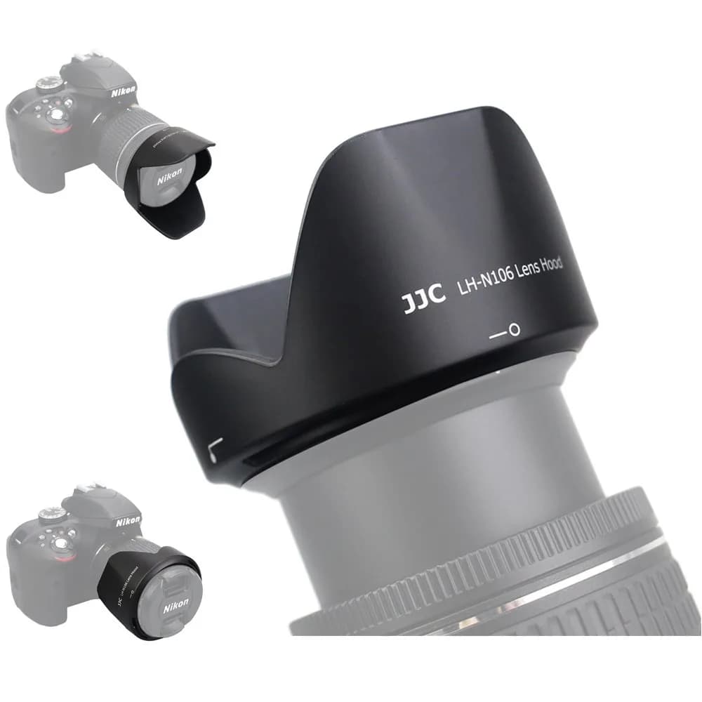 JJC LH-N106 Lens Hood for Nikon 18-55mm F3.5-5.6G VR | Reversible & Protective (70-120 chars)