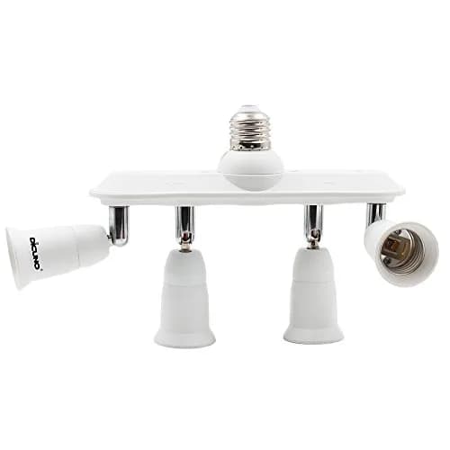DiCUNO 4-Way E26 Light Socket Splitter Adapter, 240W Max, 100-240V | Adjustable Angle White thumbnail 8