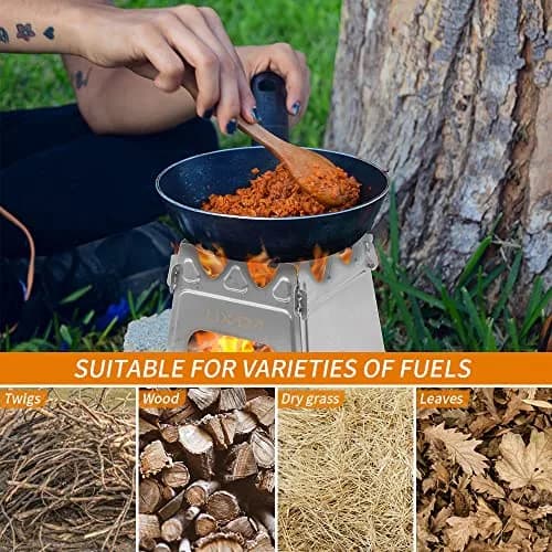 Lixada Titanium Wood Stove Ultralight Backpacking Stove Portable Folding Camping Stove 4.2in | Durable & Compact for Outdoor Cooking thumbnail 5