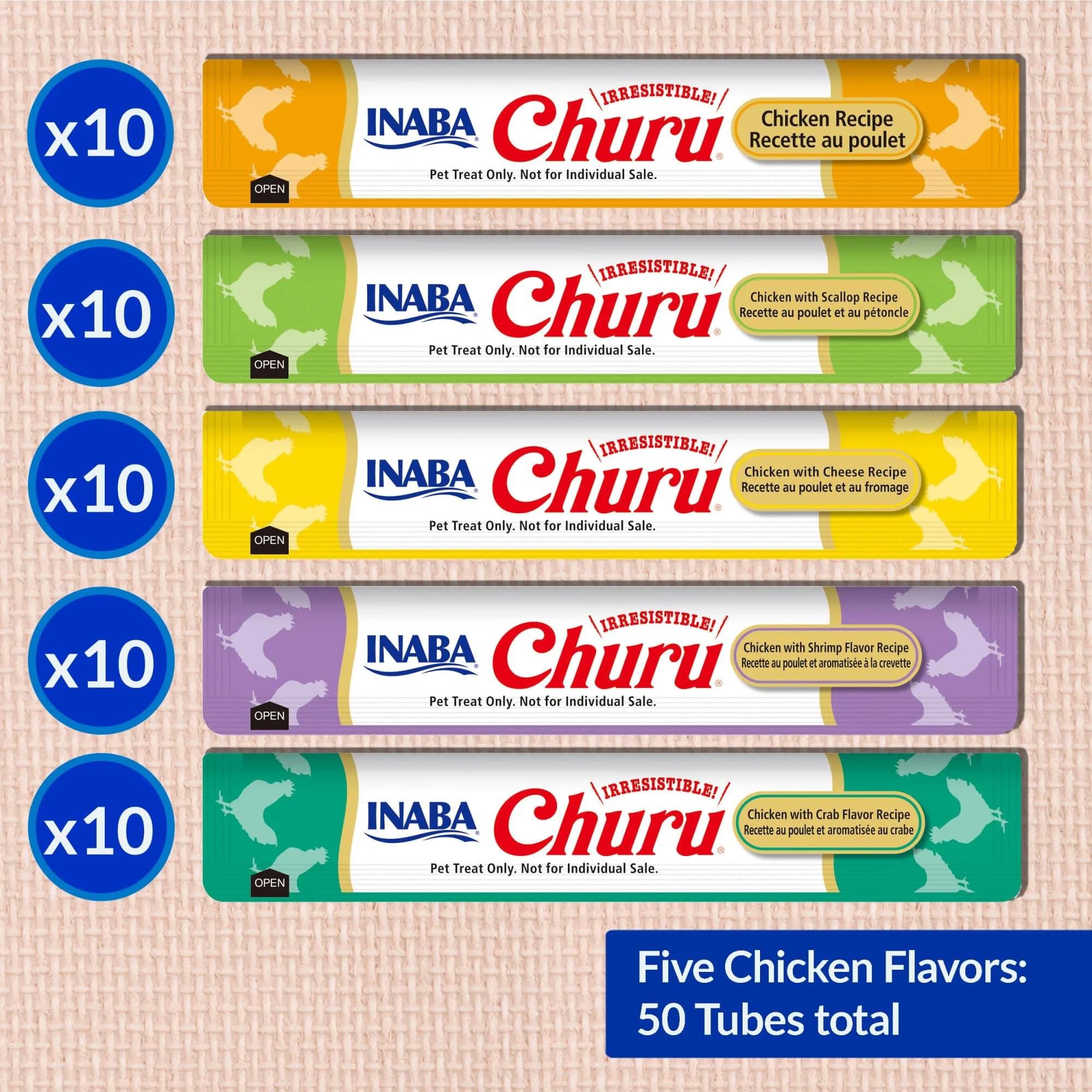 INABA Churu Cat Treats Chicken Variety 50 Tubes | Hydrating Lickable Purée for All Life Stages - view 6