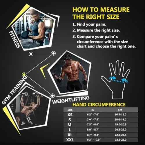 ihuan Ventilated Weight Lifting Gym Workout Gloves with Wrist Wrap Support XL Black | Full Palm Protection & Breathable Mesh thumbnail 5