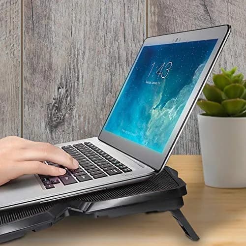 KLIM Wind Laptop Cooling Pad White 40.1cm x 27.2cm x 3.1cm (15.8" x 10.7" x 1.2") | Powerful Cooling for Laptops Up to 19" thumbnail 7