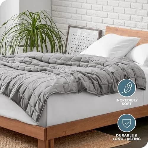 Bare Home Cotton Weighted Blanket 40" x 60" | 10 lbs for Sleep & Relaxation thumbnail 5