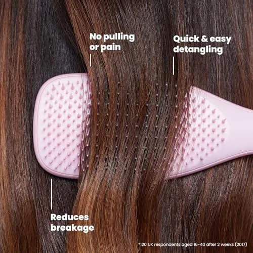 Tangle Teezer Ultimate Detangler Brush, Millennial Pink | Detangles Wet & Dry Hair, Reduces Breakage thumbnail 4