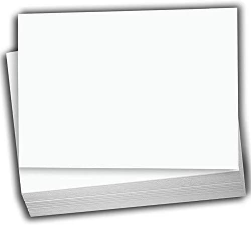 Hamilco White 80lb Cover Heavy 5.5x8.5 Cardstock for Invitations | Premium USA Import thumbnail 1