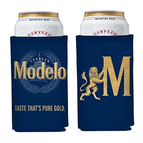 Modelo Especial Gold 16oz Beverage Insulator Foam Cooler in Gold | Keeps Drinks Cold & Stylish (70-120 chars) thumbnail 1