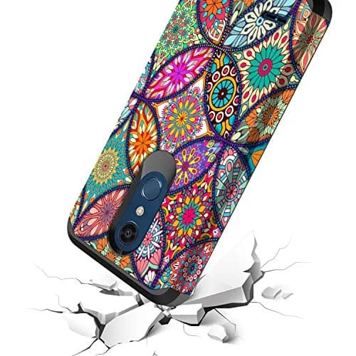 Rosebono Slim Hybrid Dual Layer Shockproof Armor Case for LG K30, K10 2018, Premier Pro LTE, Harmony 2, Phoenix Plus | Colorful Mandala thumbnail 5