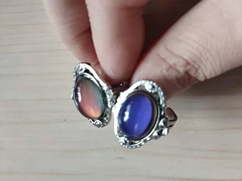 Carykon Oval Mood Ring Adjustable Finger Ring for Men & Women, Size 1.5-2 (2-Pack) thumbnail 5