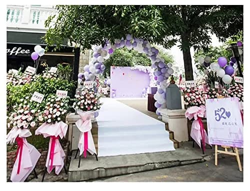 HUAHOO White Aisle Runner 731.5 cm (24 Inch) x 1524 cm (50 Feet) | Wedding Ceremony Decor thumbnail 6
