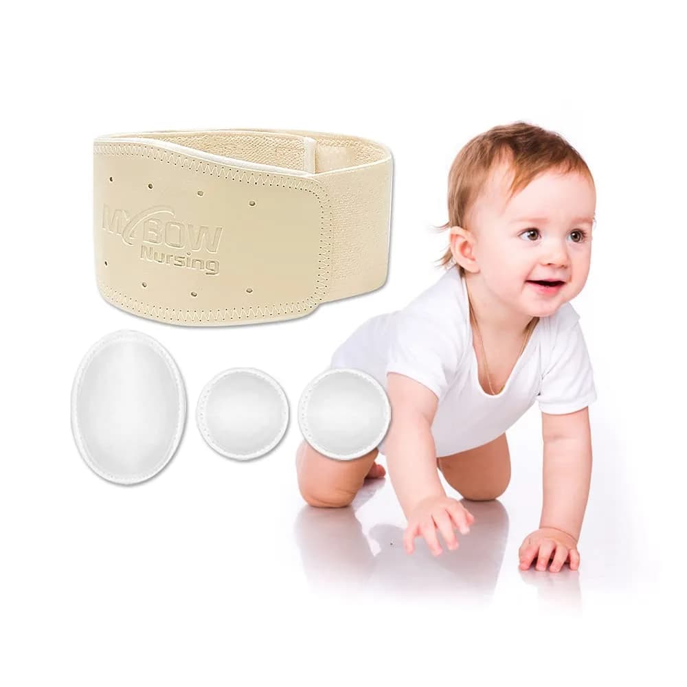 Mybow Umbilical Hernia Belt Medium | Adjustable Baby Belly Button Band for Navel Relief - main product image