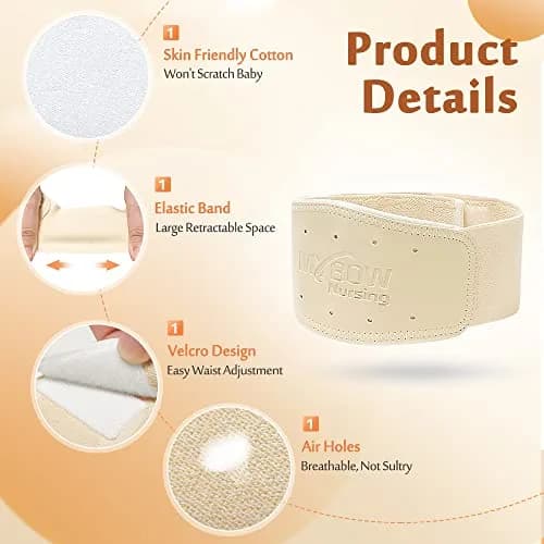 Mybow Umbilical Hernia Belt Medium | Adjustable Baby Belly Button Band for Navel Relief thumbnail 4