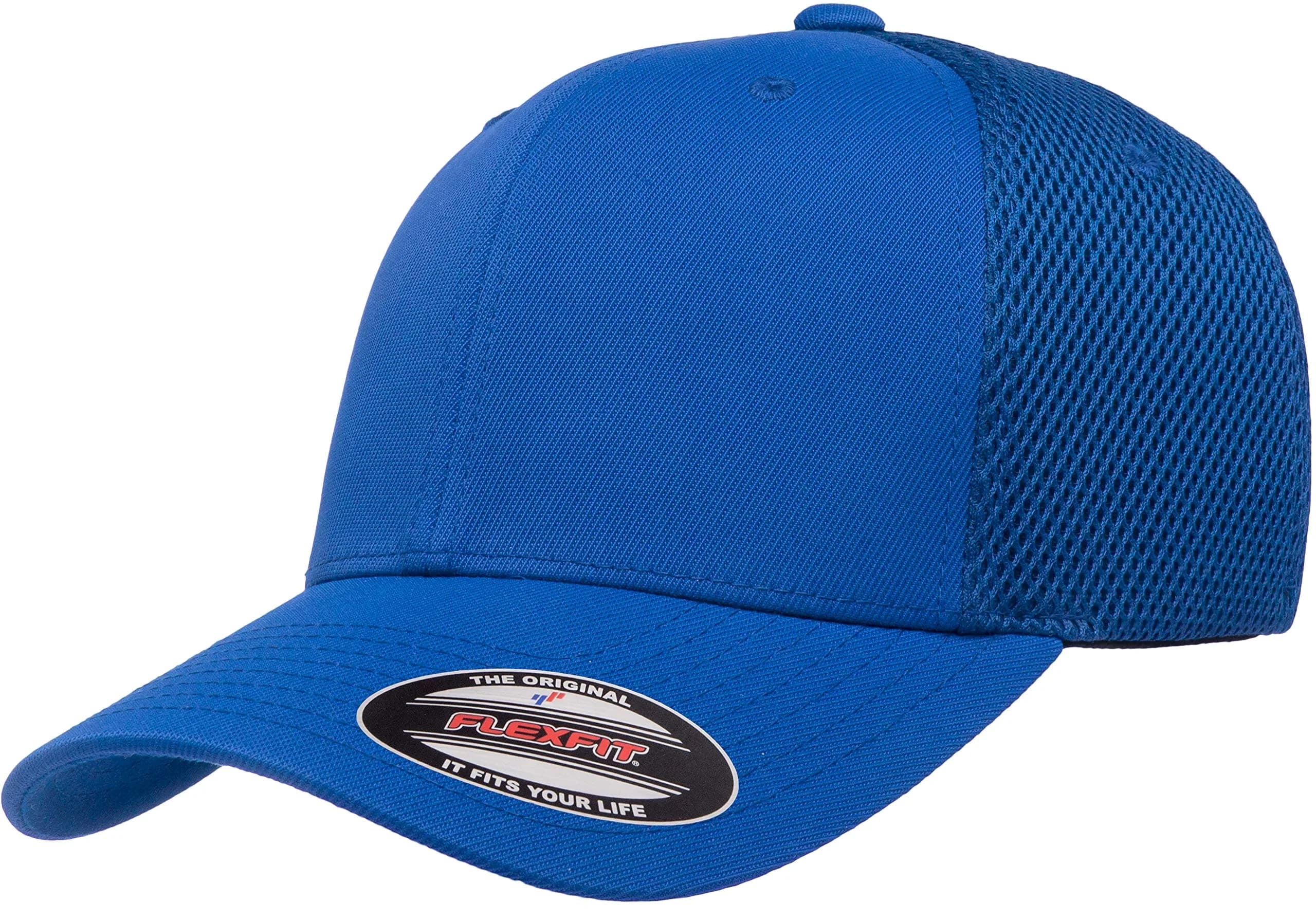 Flexfit Unisex Ultrafibre Airmesh Fitted Trucker Hat, Royal Blue, Large-X-Large | Breathable Comfort & Sun Protection — Royal