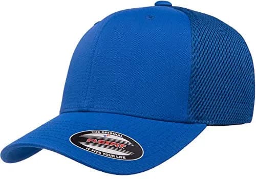 Flexfit Unisex Ultrafibre Airmesh Fitted Trucker Hat, Royal Blue, Large-X-Large | Breathable Comfort & Sun Protection thumbnail 1