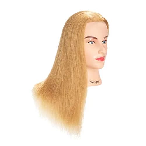 Hairingrid Mannequin Head 20"-22" Human Hair for Hair Styling & Training | Blond 27# thumbnail 2