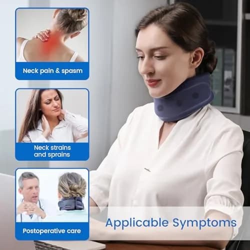 Velpeau Enhanced Blue Neck Brace 3.3" (8.4cm) | Soft Cervical Collar for Neck Pain & Support thumbnail 4