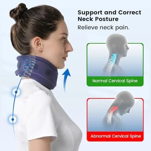Velpeau Enhanced Blue Neck Brace 3.3" (8.4cm) | Soft Cervical Collar for Neck Pain & Support thumbnail 2