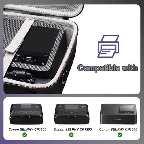 LTGEM Hard Case for Canon Selphy CP1500/CP1300 | Shock-Resistant Waterproof Travel Bag thumbnail 2