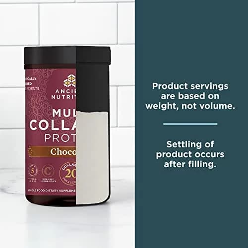Ancient Nutrition Collagen Peptides Powder, Multi Collagen Protein, Women & Men, Vitamin C, Probiotics, Hydrolyzed Collagen, Supports Skin, Joints, Gut Health, Chocolate, 24 Servings thumbnail 7