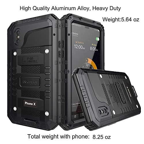 Beasyjoy Heavy Duty Metal Case for iPhone X/XS (5.8 inch) | Full Body Protection with Built-in Screen thumbnail 3