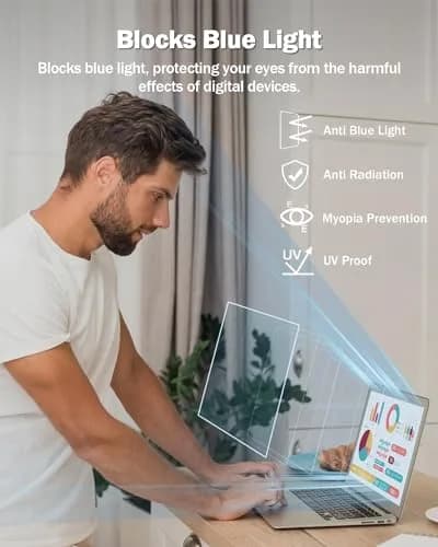 F FORITO Blue Screen Protector for 15.6 Inch Laptops | Anti Glare & Eye Protection (70-120c) thumbnail 2