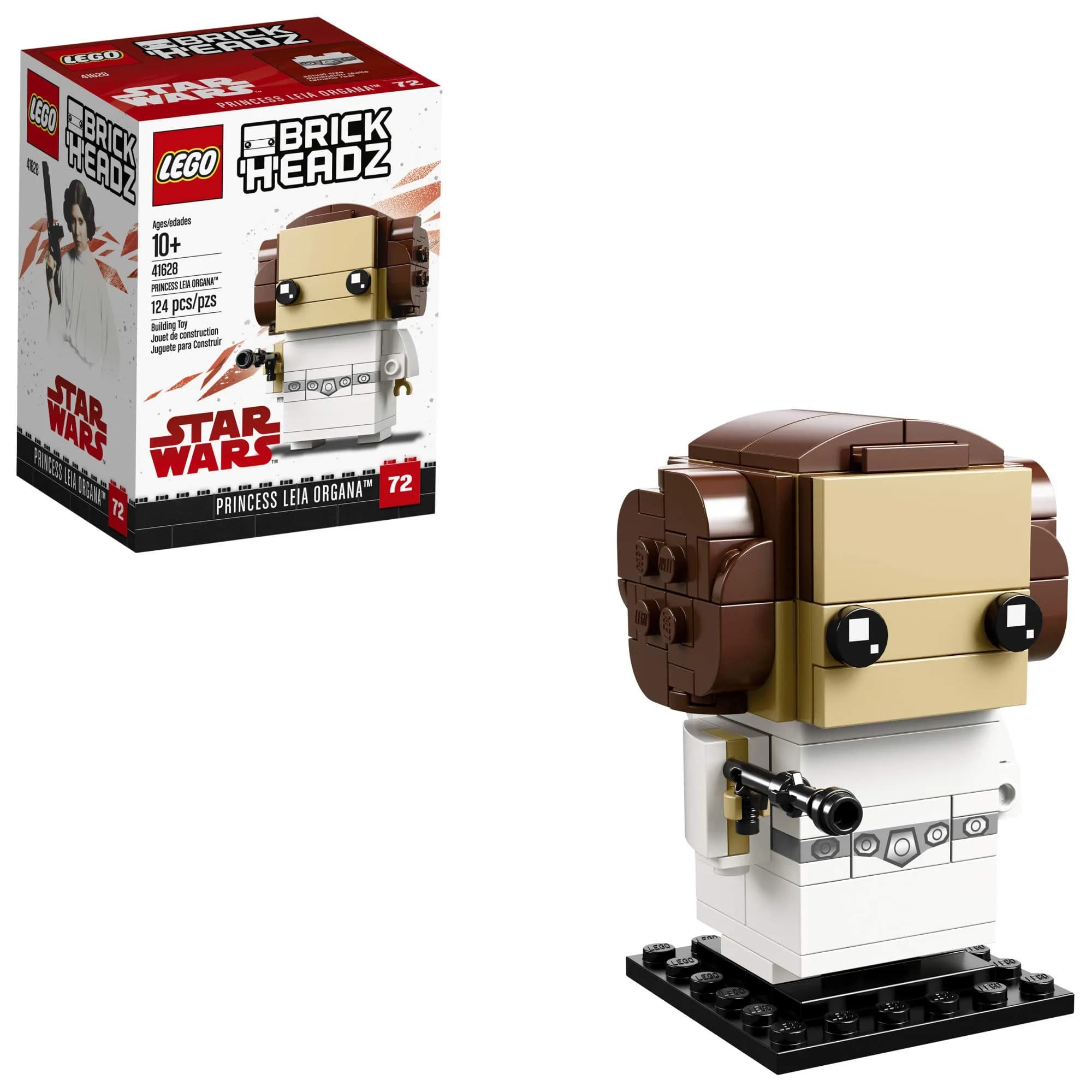 LEGO Brickheadz Princess Leia Organa 41628 Building Kit, Multicolor | Iconic Star Wars Character, 124 Pieces, For Kids 10+
