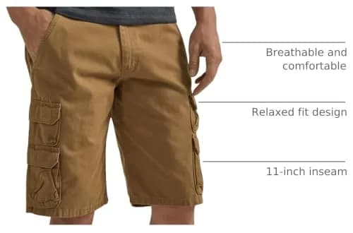 Wrangler Authentics Men's Premium Twill Cargo Short (Bennard), Acorn Twill, 54 | Classic Relaxed Fit for Summer Comfort thumbnail 3