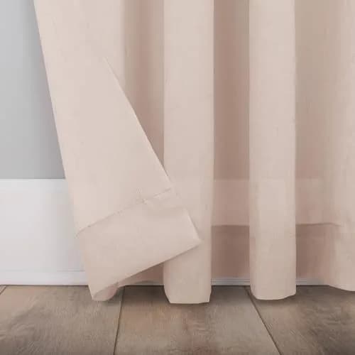 No. 918 Erica Crushed Sheer Voile Curtain Panel 51" x 95" | Elegant Sheer Pink Window Covering thumbnail 4