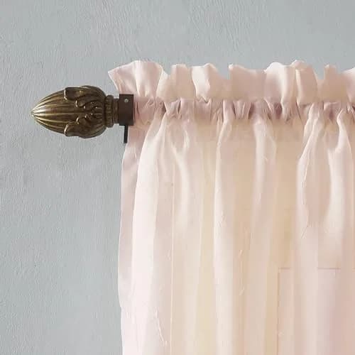 No. 918 Erica Crushed Sheer Voile Curtain Panel 51" x 95" | Elegant Sheer Pink Window Covering thumbnail 2