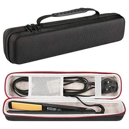 Faylapa Hard Carry Travel Case for Hair Straightener Iron Black | Shockproof EVA Case with Hand Strap for Salon Professional Tools thumbnail 1