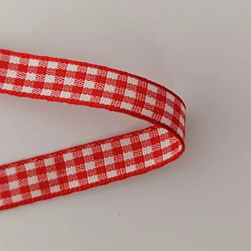 Micomon Red and White Gingham Ribbon 25 Yards | Eco-Friendly Polyester, OEKO-TEX Certified (70-120 chars) thumbnail 7
