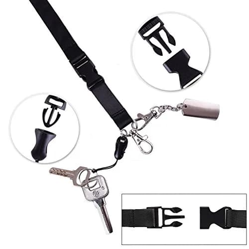 YOUOWO Vertical ID Badge Holder with Black Lanyard 11cm (4.5 inches) | Waterproof & Resealable thumbnail 5