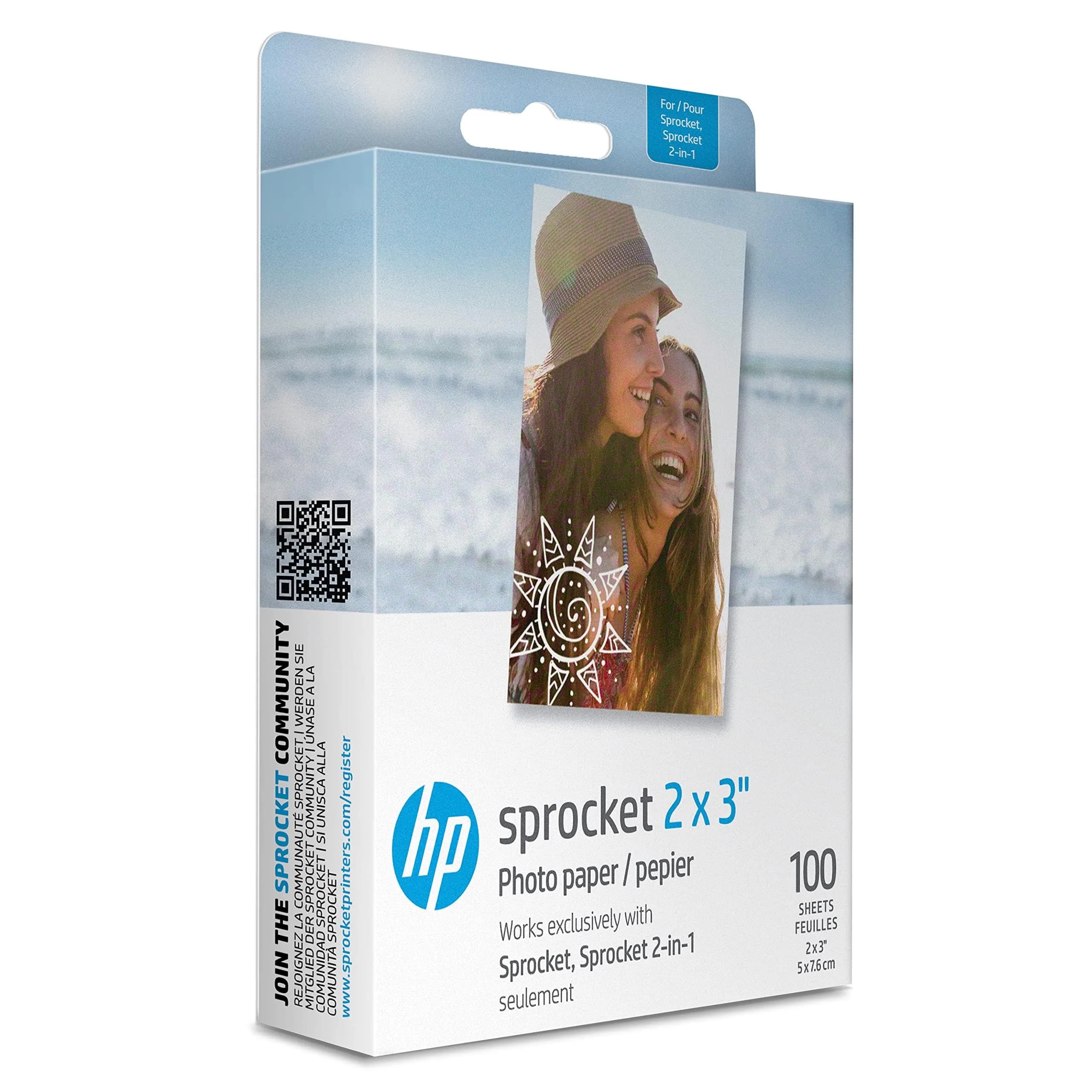 HP Sprocket 2x3" Premium Zink Photo Paper - 100 Sheets - main product image
