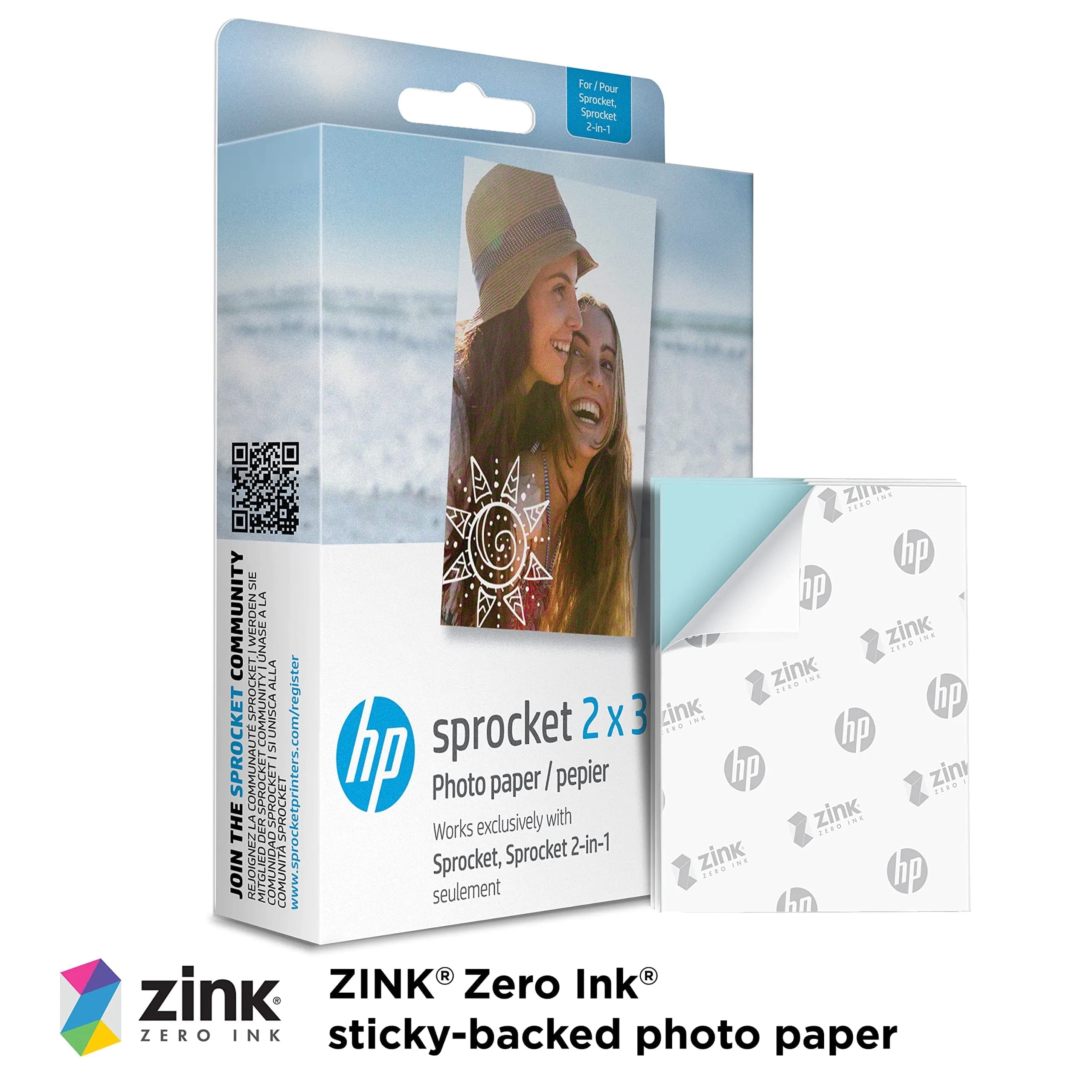 HP Sprocket 2x3" Premium Zink Photo Paper - 100 Sheets - view 2
