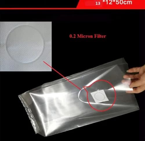 SUCOHANS Mushroom Grow Bags 20cmx12cmx50cm (10-Pack) | Heavy Duty 3 Mil Polypropylene with 0.2 Micron Filter thumbnail 4