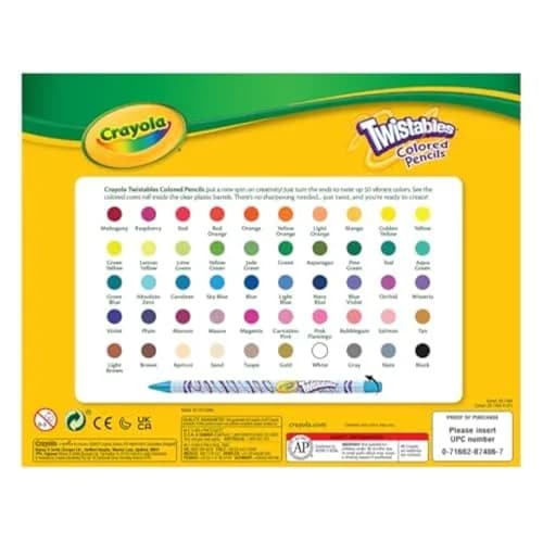 Crayola Twistables Colored Pencil Set (50ct) | No Sharpen Colored Pencils for Kids & Adults, Vibrant & Portable (4+) thumbnail 7