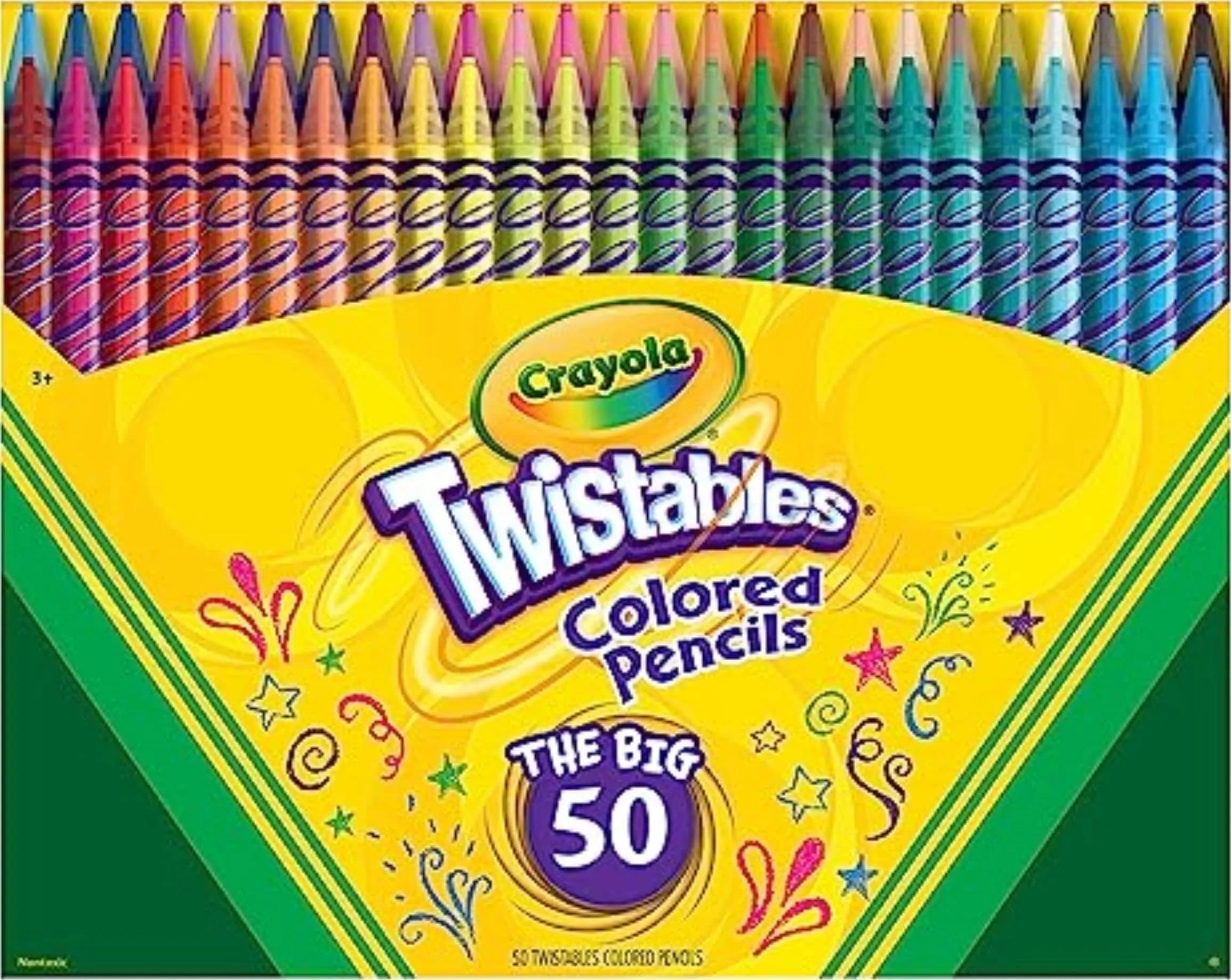 Crayola Twistables Colored Pencil Set (50ct) | No Sharpen Colored Pencils for Kids & Adults, Vibrant & Portable (4+) - main product image