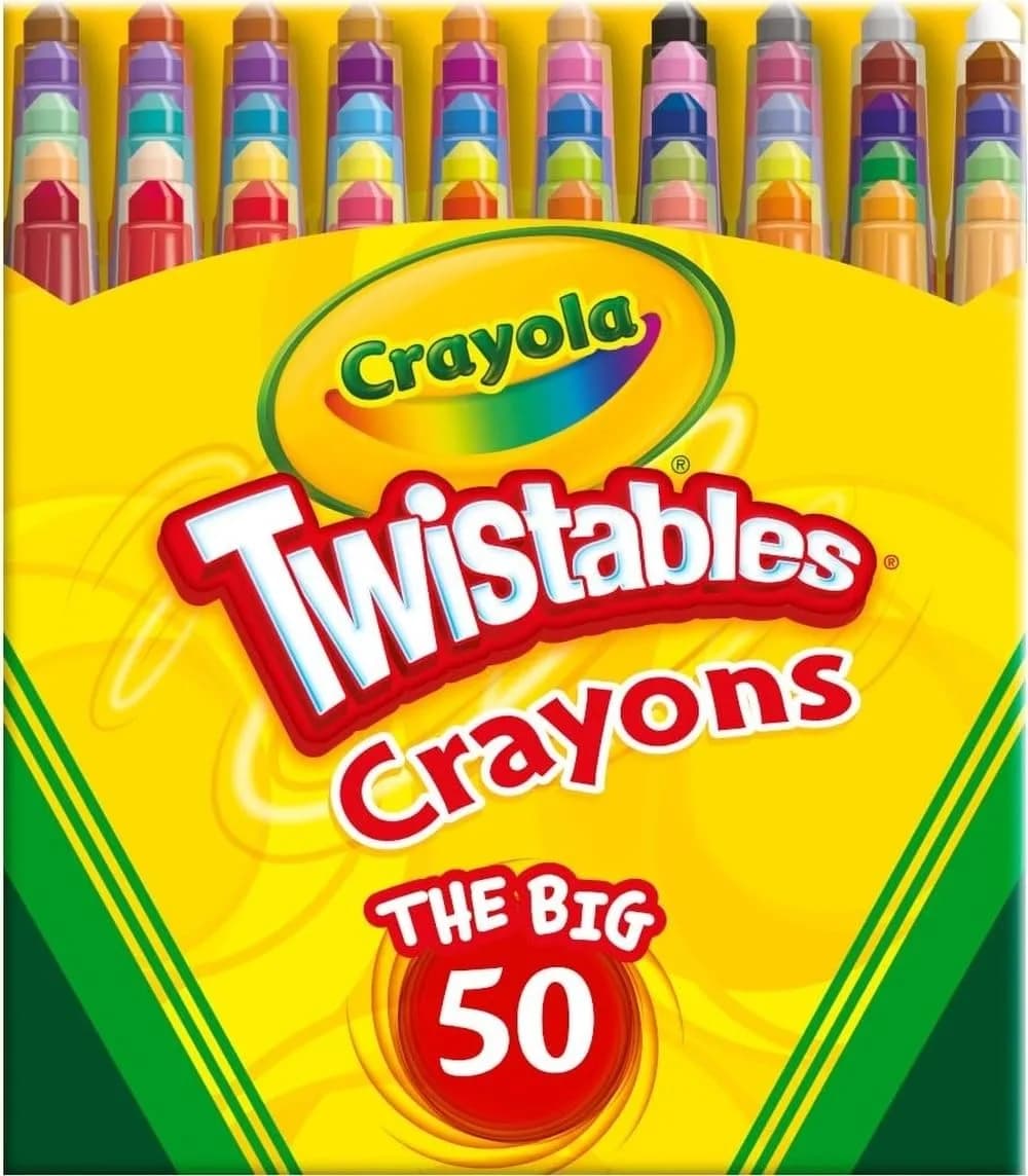 Crayola Mini Twistables Crayons 50 Count (10.8cm x 12.4cm x 6.4cm) | Non-Toxic Coloring for Kids - main product image