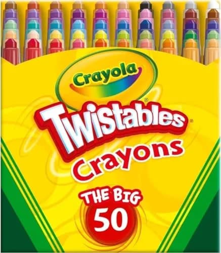 Crayola Mini Twistables Crayons 50 Count (10.8cm x 12.4cm x 6.4cm) | Non-Toxic Coloring for Kids thumbnail 1