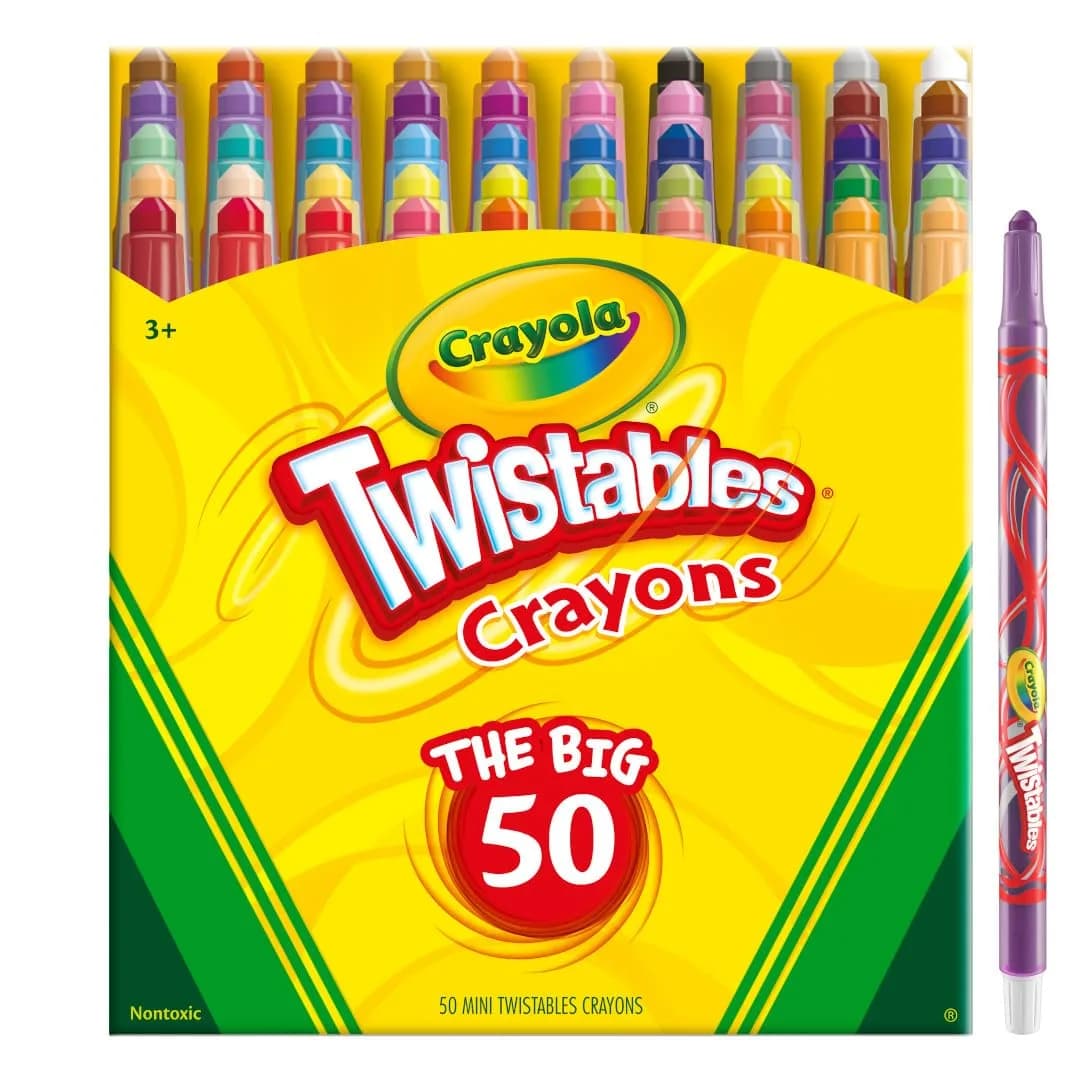 Crayola Mini Twistables Crayons 50 Count (10.8cm x 12.4cm x 6.4cm) | Non-Toxic Coloring for Kids - view 2