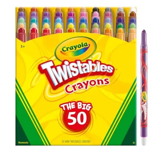 Crayola Mini Twistables Crayons 50 Count (10.8cm x 12.4cm x 6.4cm) | Non-Toxic Coloring for Kids thumbnail 2