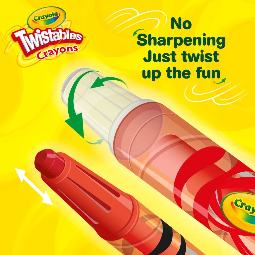 Crayola Mini Twistables Crayons 50 Count (10.8cm x 12.4cm x 6.4cm) | Non-Toxic Coloring for Kids - view 4