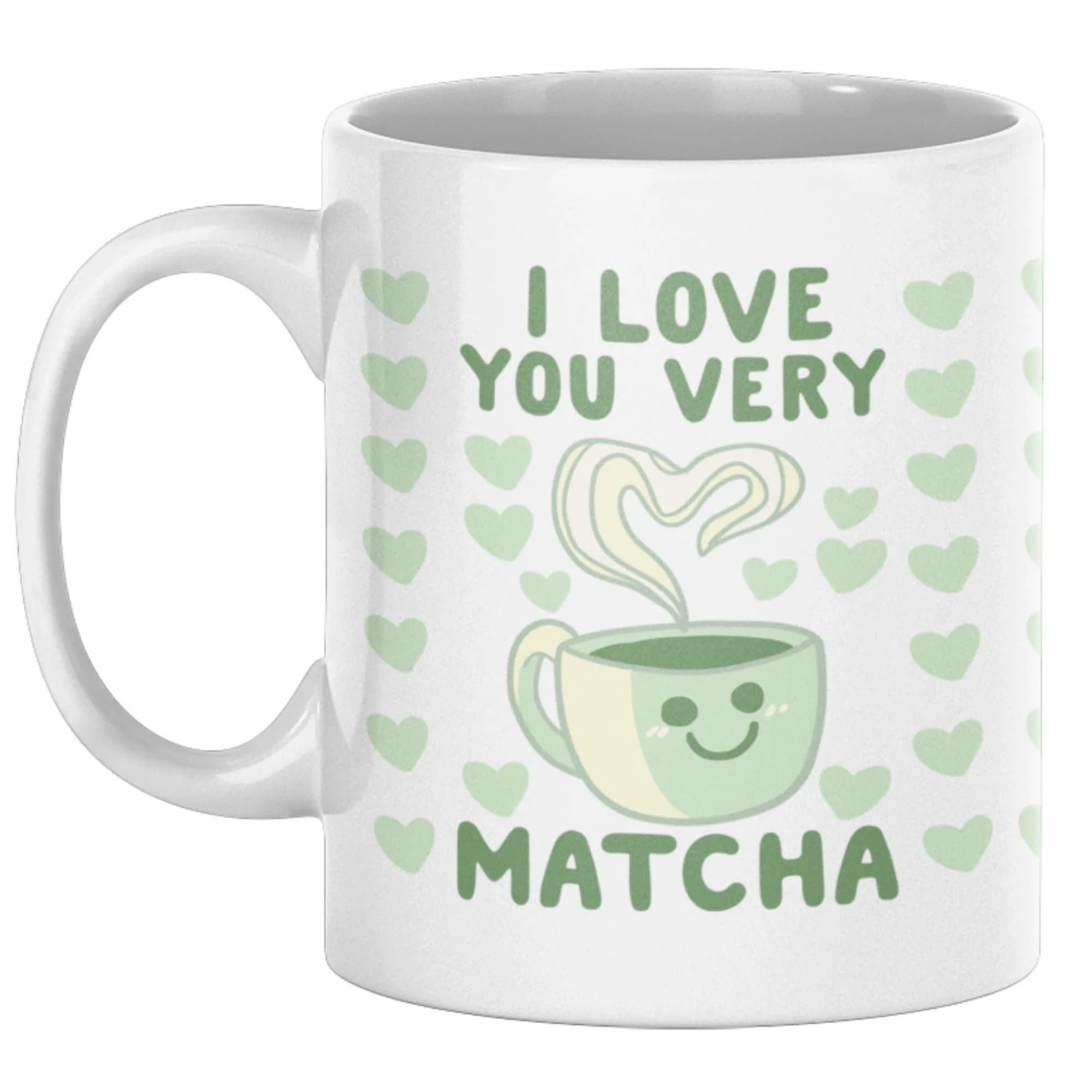 LookHUMAN Heart Coffee Mug - Unique 11oz Ceramic Mug for Matcha & Coffee Lovers, Dishwasher Safe — White