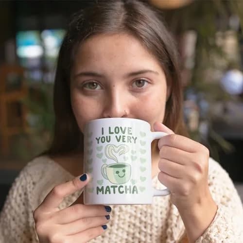 LookHUMAN Heart Coffee Mug - Unique 11oz Ceramic Mug for Matcha & Coffee Lovers, Dishwasher Safe thumbnail 6
