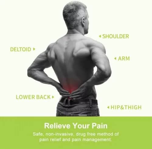 AUVON Dual Channel TENS Unit Muscle Stimulator Machine 16 Piece Set | Drug-Free Pain Relief for Shoulder, Lower Back, Knee thumbnail 2