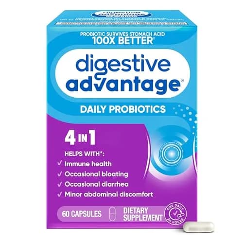 Digestive Advantage Daily Probiotic Capsules 60 Count | Supports Digestive & Immune Health thumbnail 1
