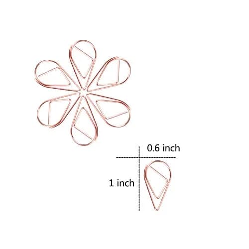 VENCINK Rose Gold Paper Clips 300 Pieces | Drop-Shaped Office & School Supplies (1 inch) thumbnail 5